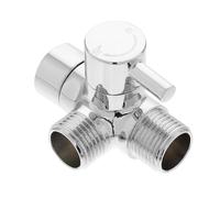 SOIMISS Válvulas desviadoras de ducha en cobre, adaptador divisor de grifo con función de sellado para válvula cierre ducha, 1pc, color plata, para uso en baño