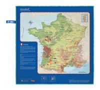 SOIREE HOME Paño de Microfibras para Limpiar Copas de Vino con Mapa de Francia y DO del Vino Francés