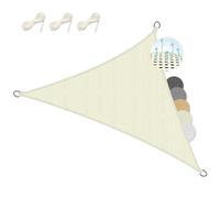 Toldo triangular para sol Sol Royal, 8x8x8 metros, modelo SolVision HS9, color crema