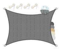 Sol Royal Toldo Vela Rectangular HDPE Transpirable con UV Protección Solar | 2x2m 200x200cm Antracita Parasol para Balcón Piscina Jardín Terraza Exterior Sombra permeable agua Shade Sails HS9