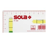 SOLA Nivel de burbuja pequeño R100, dimensiones 100 x 50 x 15 mm