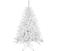 SOLAGUA Árbol de Navidad Artificial C/Efecto Brillo, Arboles con Hojas de Espumillón 120cm a 210cm de Primera Calidad, Súper Natural con el Soporte Metálico.(Blanco Brillo, 150cm 293Tips)