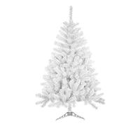 SOLAGUA Árbol de Navidad Artificial C/Efecto Brillo, Arboles con Hojas de Espumillón 120cm a 210cm de Primera Calidad, Súper Natural con el Soporte Incluído.(Blanco Brillo, 120cm 184Tips)
