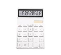 Solar Calculator Desktop Calculator LCD Display Sensitive Buttons Dual Solar Accounting Calculator Power and Battery Standard Function For Office Home School Big Button Accounting Calculator(White)