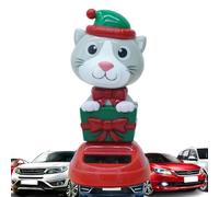 Solar Dancing Christmas Snowman 10cm Car Shaking Head Dashboard Toy | Solar Powered Wiggling Snowman Figurine Adds Festive Fun To Dashboards And Desks. Great For Car Interiors And Holiday .