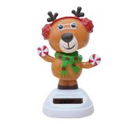 Solar Dancing Christmas Snowman 10cm Car Shaking Head Dashboard Toy | Solar Powered Wiggling Snowman Figurine Adds Festive Fun To Dashboards And Desks. Great For Car Interiors And Holiday .
