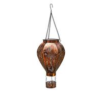 Solar Hot Air Balloon Lantern Metal Hummingbird Garden Light | La iluminación solar se carga automáticamente durante el día para emitir un cálido resplandor decorativo sobre patios