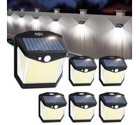 Solar Luz LED Exterior Movimiento - 248 LED Luces Solares 6 Paquete IP65 Impermeable Sensor de Movimiento 270° Foco Solar Exteriores Lampara Aplique Solares Potente para con Iluminacion Terraza jardín