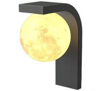 Solar Muro Jardín para camino Patio Agua Solar Muro Jardín(Moon) | luna decorativo, para suave 3000K, ambiente para acogedor, resina y PC duraderos, exterior
