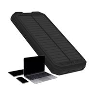 Solar Panel Charger Shell, Built-in Brújula, 5,87 x 3,11 x 0,67 pulgadas Compact Device with Light, Solar Power Bank for Camping Adventure Survival, Backpack Hiking Picnic