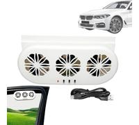 Solar Powered Car Fan Compact - Cooler Smart Cooling Efficient Exhausting