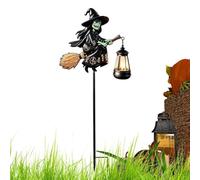 Solar Powered Halloween Flying Witch Yard Light Automatic Outdoor Decor