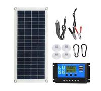 Solar Starter Kit 12V - 10W Polycrystalline Panel System, Charge Controller Power Module Accessory, Portable Energy Supply Unit for Phone RV Car MP3 Pad Outdoor Battery Charging Use | Durablee
