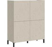 Solaria: Mueble aparador de cachemira con 4 puertas, dimensiones 90 x 35 x 110 cm