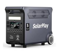 SolarPlay Q3600 Estacion de Energia Portatil, Batería LiFePO4 de 3840 WH, Salida de CA de 3600 W, Entrada Solar de 2000 W, Generadores Solares para Camping, Hogar, Viajes Emergencias