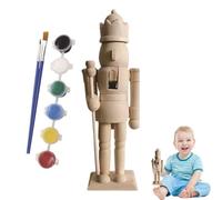 Soldado Cascanueces De Madera Sin Pintar,Cascanueces De Madera Sin Pintar | Pinta tus propios soldados Cascanueces - Cascanueces de madera sin terminar con kit de pintura para niños, adultos, todas la