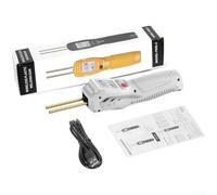 Soldador de plástico inalámbrico, pantalla LCD, herramienta de calefacción inalámbrica, kit de grapas calientes para reparación de soportes de lámpara de salpicadero, 220 mm (blanco)