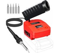 Soldador inalámbrico para batería Einhell PXC de 18 V, calentamiento rápido, estación de soldadura eléctrica con puertos de carga USB y tipo C, kit de soldadura ajustable para reparación de