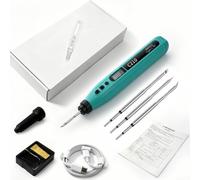Soldador inalámbrico portátil pluma digital con control de temperatura inteligente 180-480C USB recargable para kit de reparación electrónica (paquete de gama alta)