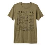 Soldador Máscara de Soldadura Antorcha Y Herramientas Impresión De Patente Vintage Camiseta Premium