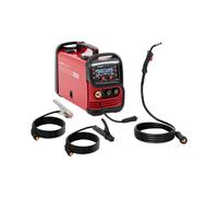 Stamos Germany MAGITEX 250 Soldador MIG MAG 180 A Ciclo de trabajo: 60% Duty Cycle Panel de control digital 2T/4T TIG Liftarc MMA Flux MIG Soldador de hilo Equipo de soldadura