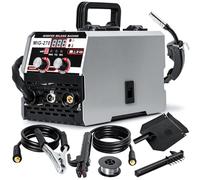 Soldador Mig sin gas de 250 A, máquina de soldadura portátil MMA/TIG/MIG, máquina soldadora de núcleo de flujo 3 en 1 con inversor IGBT y pantalla LED digital inteligente, alambre de soldadura de