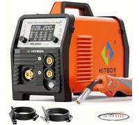 Soldador multiproceso 7 en 1 para gas/gasless MIG, Lift TIG, pistola de carrete, MIG de único, máquina de soldar MMA con inversor IGBT, pantalla , protección térmica