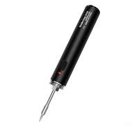 Soldador USB inalámbrico de 5 V recargable con temperatura ajustable para reparación electrónica de bricolaje, kit de herramientas de soldadura portátil, color negro