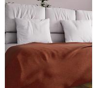 Soleil d'ocre, Adele, Colcha, Manta para sofá, Algodón, Ladrillo, 180 x 220 cm