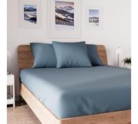 Soleil d'ocre Bajera ajustable de algodón, Azul, 140 x 190 cm