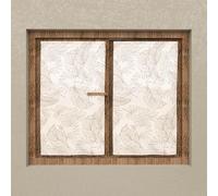 Soleil d'ocre Celia, Par de visillos, 60 x 120 cm, Gris Topo