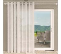 Soleil d'ocre Celia, Visillo con Ojales Especial para ventanal, 280 x 250 cm, Blanco