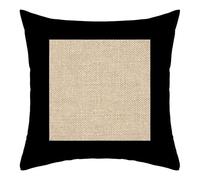 Soleil d'ocre, Cojín, Jute, Negro, 40 x 40 cm, Algodón