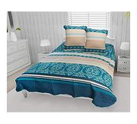 Soleil d'ocre Colcha boutis algodón 220 x 240 cm Anna con 2 Fundas de Almohada