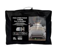 Soleil d'ocre, Conjunto de edredón y Ropa de Cama 5 Piezas THALES moutarde para Cama en 90 x 190 cm