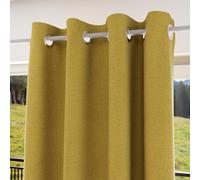 Soleil d'ocre Cortina con Ojales 100% Opaco 135x180 cm Eclipse Mostaza