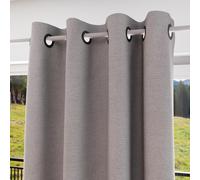 Soleil d'ocre, Cortina con Ojales 100% Opaco 135x300 cm Eclipse Gris