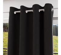 Soleil d'ocre, Cortina con Ojales Aislante y 100% Opaco 135x180 cm Eclipse Negro