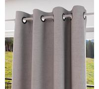 Soleil d'ocre, Cortina con Ojales Aislante y 100% Opaco 135x250 cm Eclipse Gris