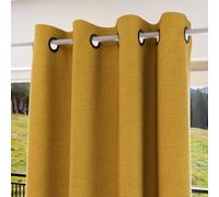 Soleil d'ocre, Cortina con Ojales Aislante y 100% Opaco 135x300 cm Eclipse Mostaza