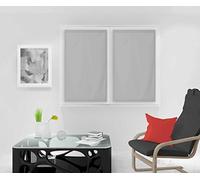 Soleil d'ocre, Dolly Par de visillos, 45x160 cm, Gris Claro