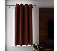 Soleil d'ocre Eclipse, Cortina con Ojales 100% Opaca, 135 x 180 cm, Color ladrillo