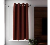 Soleil d'ocre Eclipse, Cortina con Ojales Aislante y 100% Opaca, 135 x 180 cm, Color ladrillo