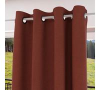 Soleil d'ocre Eclipse, Cortina con Ojales Aislante y 100% Opaca, 135 x 250 cm, Color ladrillo