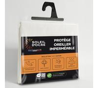 Soleil d'ocre FRANELA Funda almohada de algodón protector impermeable, Blanco, 50 x 70 cm