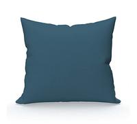 Soleil d'ocre, Funda de Almohada, Algodón 57 Hilos, Azul petróleo, 63 x 63 cm