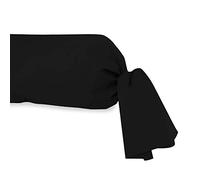 Soleil d'ocre, Funda de Almohada cilíndrica, Algodón 57 Hilos, Negro, 45 x 185 cm
