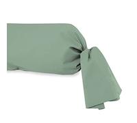 Soleil d'ocre, Funda de Almohada cilíndrica, Algodón 57 Hilos, Verde Agua, 45 x 185 cm