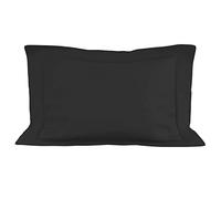 Soleil d'ocre PERCALE Funda almohada de algodón, Gris (Antracita), 50 x 75 cm