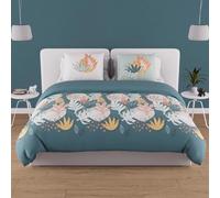 Soleil d'ocre, Juego de Funda para edredón en Algodón 57 Hilos 260 x 240 cm Mathis Azul